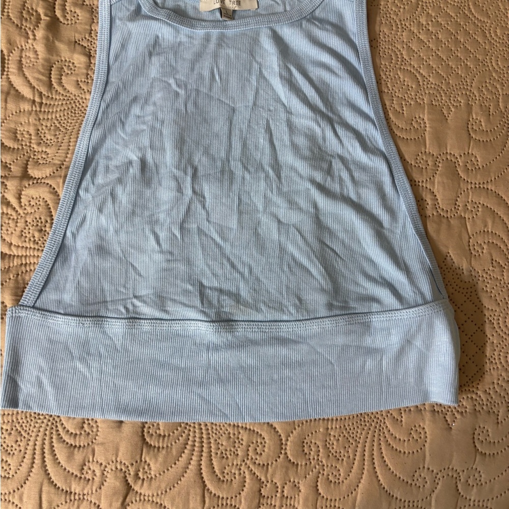 Light Blue Sleeveless Women's Top